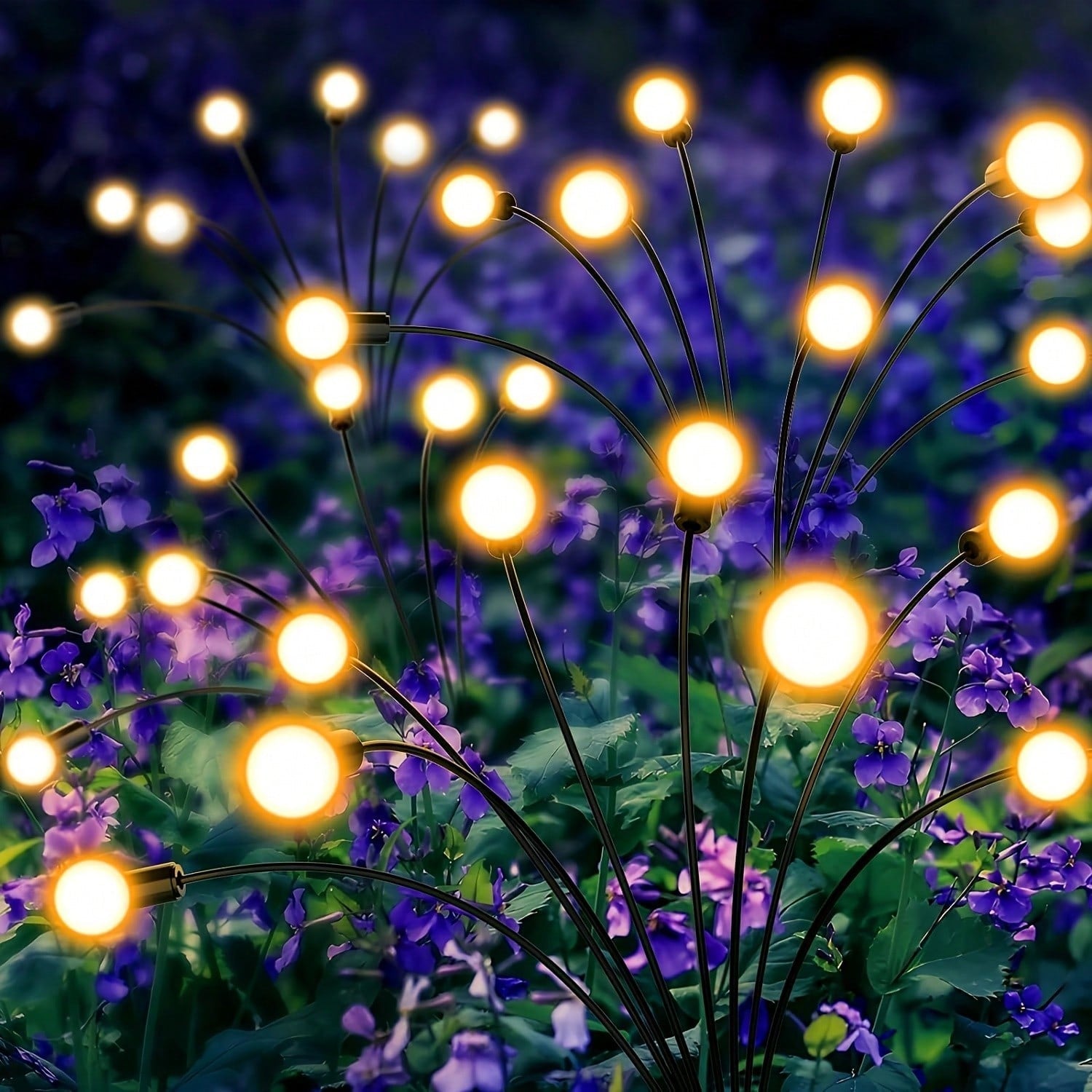 8-Pack 48LED Solar Firefly Lights, for Outdoors, Garden, Patio, Pathway, Backyard-4