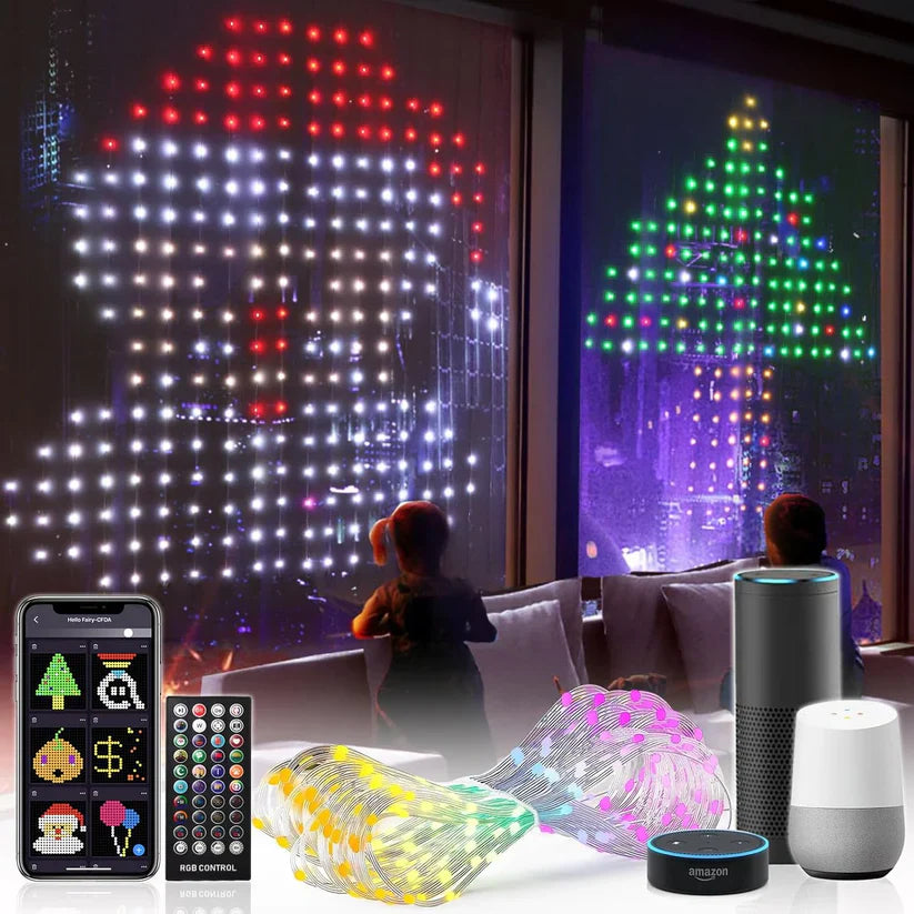 Smart Curtain Lights, Indoor & Outdoor RGB String Lights, Support DIY Pattern-0
