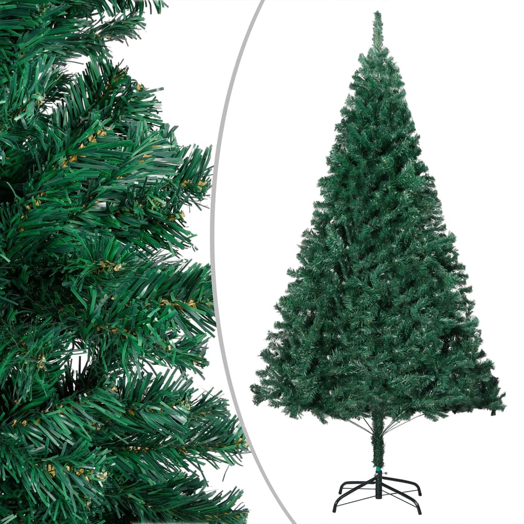 vidaXL Artificial Pre-lit Christmas Tree with Thick Branches Party Decoration-3