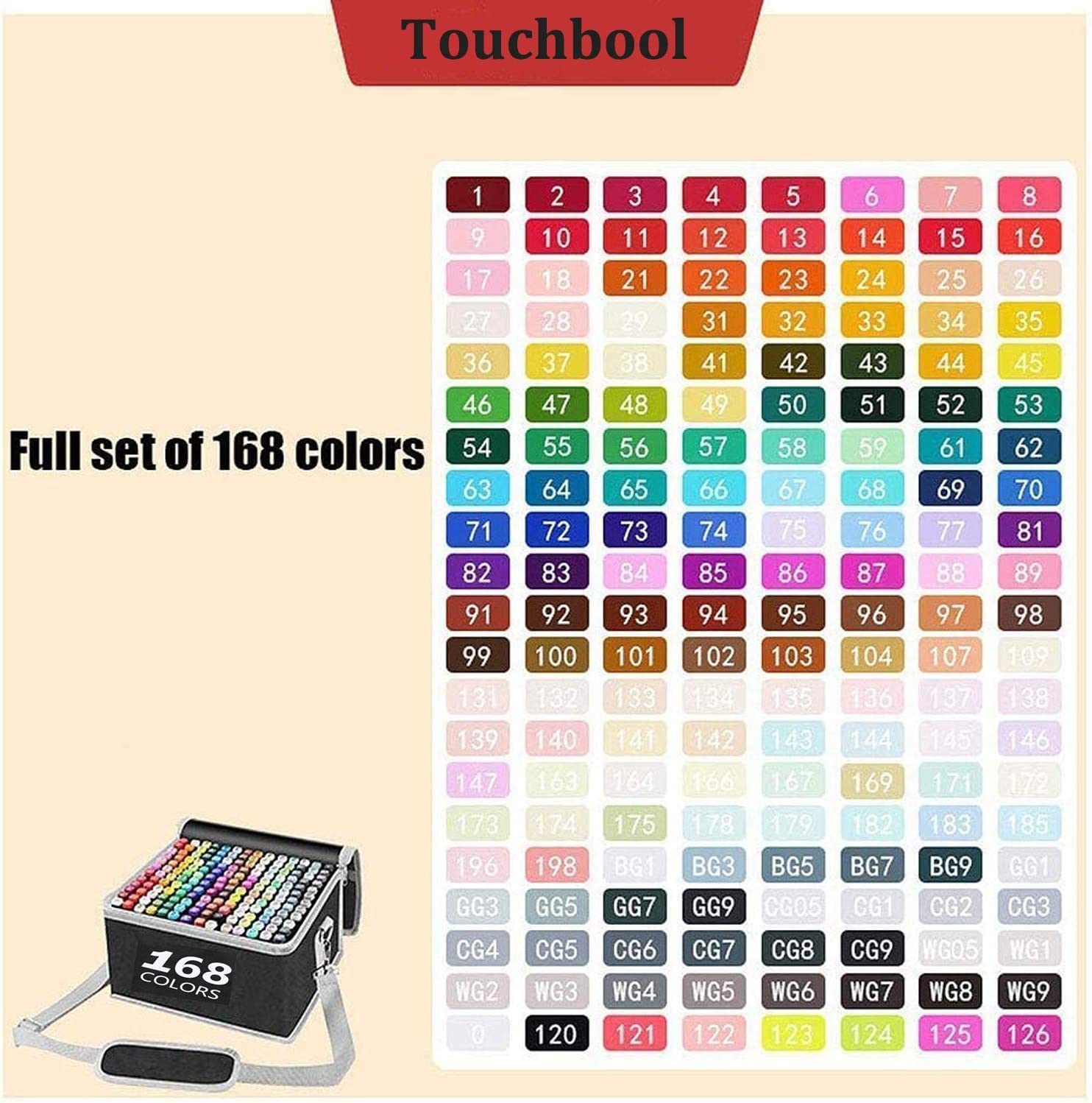 NNEDSZ 168 Colours Graffiti Pen Permanent Marker Pens Set for Adults and Children-1