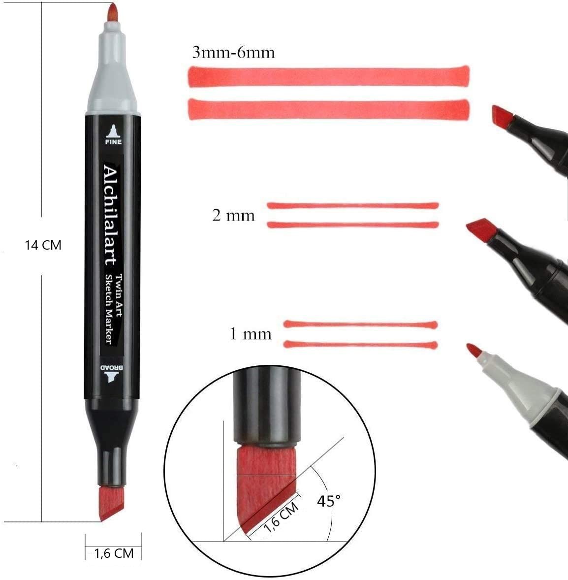 NNEDSZ 168 Colours Graffiti Pen Permanent Marker Pens Set for Adults and Children-2