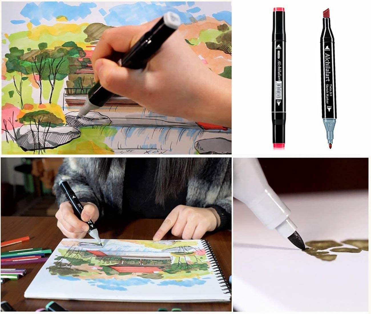 NNEDSZ 168 Colours Graffiti Pen Permanent Marker Pens Set for Adults and Children-4