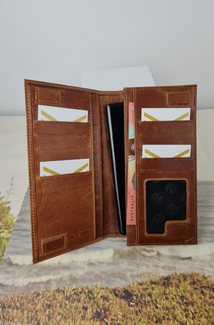 NNEDSZ Leather Phone Wallet - Brown-1