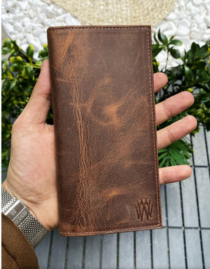 NNEDSZ Leather Phone Wallet - Brown-0