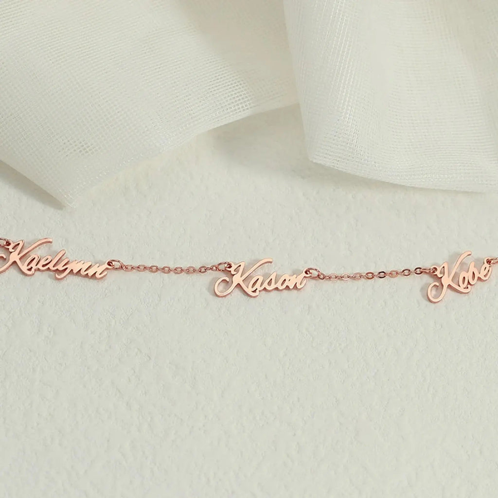 Multiple Name Necklace - personalized name necklace-4