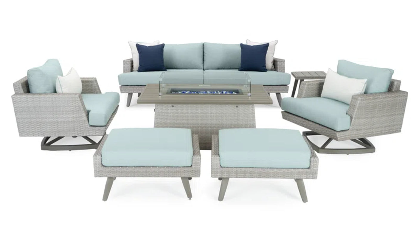 Premium AllWeather Wicker Five Garden Patio Set Cushions-0