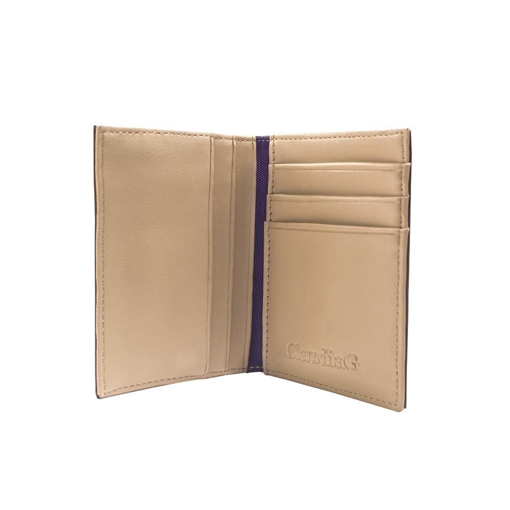 Micro Leather Wallet- Chocolate/Tan-1