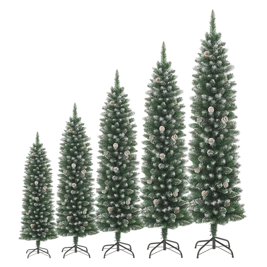 vidaXL Christmas Tree Party Decoration Artificial Slim Tree with Stand PVC-4
